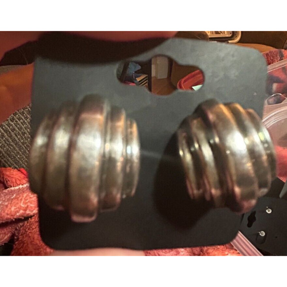 Sterling Silver Clip on Art Deco Earrings - Picture 6 of 13